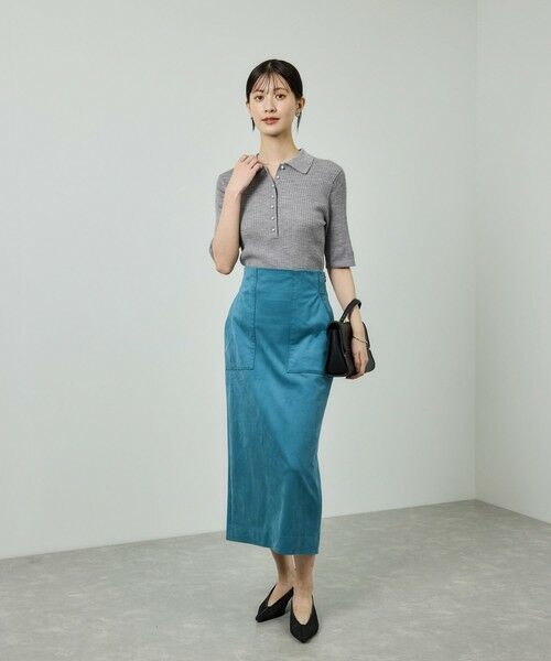 ROPE' / ロペ ニット・セーター | パール釦ポロニット/イージーケア | 詳細6