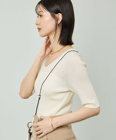 ROPE' / ロペ ニット・セーター | ワイドリブラウンドネック スーパーメリノウール ニット/イージーケア