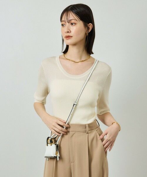 ROPE' / ロペ ニット・セーター | ワイドリブラウンドネック スーパーメリノウール ニット/イージーケア | 詳細11