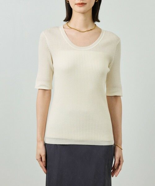 ROPE' / ロペ ニット・セーター | ワイドリブラウンドネック スーパーメリノウール ニット/イージーケア | 詳細15