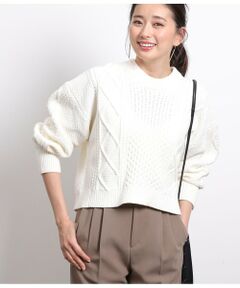 ROPE' / ロペ ニット・セーター | コットンケーブルショートプルオーバー