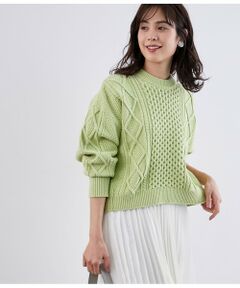 ROPE' / ロペ ニット・セーター | コットンケーブルショートプルオーバー