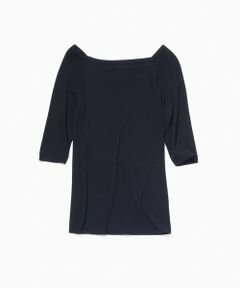 ROPE' / ロペ Tシャツ | 【洗える】シルク100％ 5分袖リブトップス/スキンニット