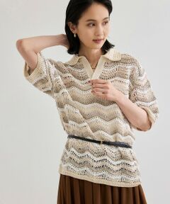 ROPE' / ロペ ニット・セーター | 【COOHEM（コーヘン）】ZIGZAG SUKASHI KNIT PULLOVER【WEB・一部店舗限定】【一部別注カラー】/洗える