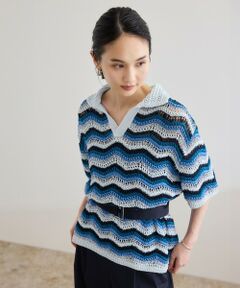 ROPE' / ロペ ニット・セーター | 【COOHEM（コーヘン）】ZIGZAG SUKASHI KNIT PULLOVER【WEB・一部店舗限定】【一部別注カラー】/洗える