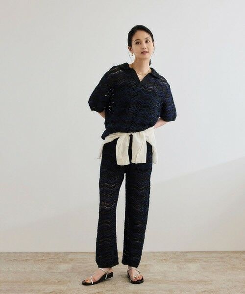 ROPE' / ロペ ニット・セーター | 【COOHEM（コーヘン）】ZIGZAG SUKASHI KNIT PULLOVER【WEB・一部店舗限定】【一部別注カラー】/洗える | 詳細1