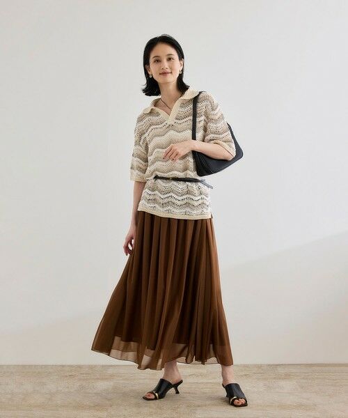 ROPE' / ロペ ニット・セーター | 【COOHEM（コーヘン）】ZIGZAG SUKASHI KNIT PULLOVER【WEB・一部店舗限定】【一部別注カラー】/洗える | 詳細10