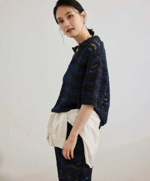 ROPE' / ロペ ニット・セーター | 【COOHEM（コーヘン）】ZIGZAG SUKASHI KNIT PULLOVER【WEB・一部店舗限定】【一部別注カラー】/洗える | 詳細12