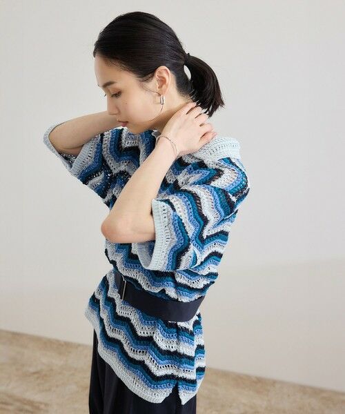 ROPE' / ロペ ニット・セーター | 【COOHEM（コーヘン）】ZIGZAG SUKASHI KNIT PULLOVER【WEB・一部店舗限定】【一部別注カラー】/洗える | 詳細17