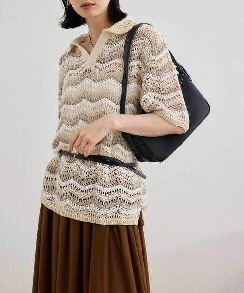 ROPE' / ロペ ニット・セーター | 【COOHEM（コーヘン）】ZIGZAG SUKASHI KNIT PULLOVER【WEB・一部店舗限定】【一部別注カラー】/洗える | 詳細21