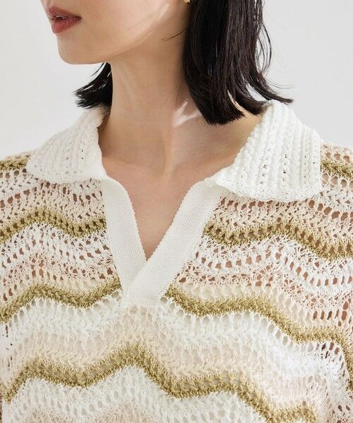 ROPE' / ロペ ニット・セーター | 【COOHEM（コーヘン）】ZIGZAG SUKASHI KNIT PULLOVER【WEB・一部店舗限定】【一部別注カラー】/洗える | 詳細25