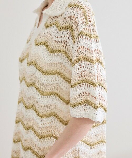 ROPE' / ロペ ニット・セーター | 【COOHEM（コーヘン）】ZIGZAG SUKASHI KNIT PULLOVER【WEB・一部店舗限定】【一部別注カラー】/洗える | 詳細26