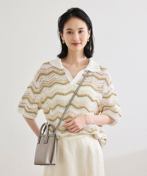 ROPE' / ロペ ニット・セーター | 【COOHEM（コーヘン）】ZIGZAG SUKASHI KNIT PULLOVER【WEB・一部店舗限定】【一部別注カラー】/洗える | 詳細3