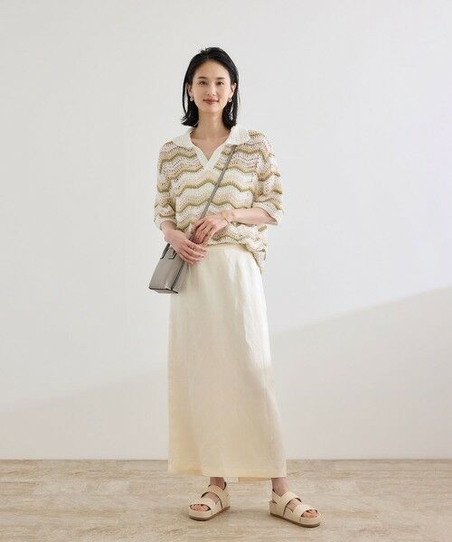 ROPE' / ロペ ニット・セーター | 【COOHEM（コーヘン）】ZIGZAG SUKASHI KNIT PULLOVER【WEB・一部店舗限定】【一部別注カラー】/洗える | 詳細5