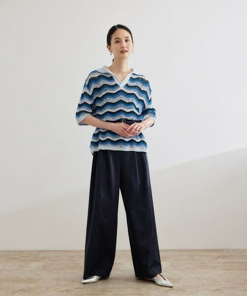 ROPE' / ロペ ニット・セーター | 【COOHEM（コーヘン）】ZIGZAG SUKASHI KNIT PULLOVER【WEB・一部店舗限定】【一部別注カラー】/洗える | 詳細7