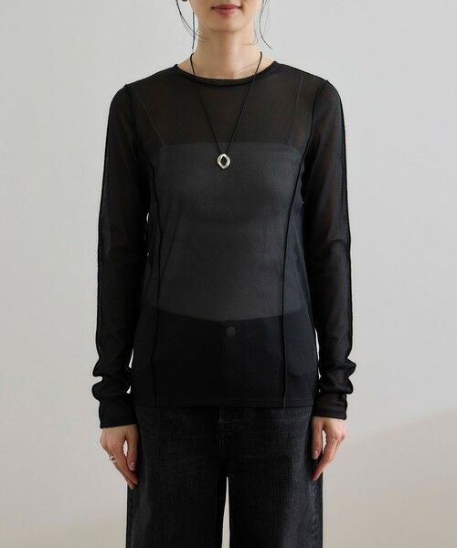 ROPE' / ロペ カットソー（半袖以外） | 【WEB・一部店舗限定】ストレッチシアー＆レースカットソー/洗える | 詳細19