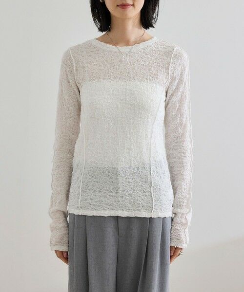 ROPE' / ロペ カットソー（半袖以外） | 【WEB・一部店舗限定】ストレッチシアー＆レースカットソー/洗える | 詳細6