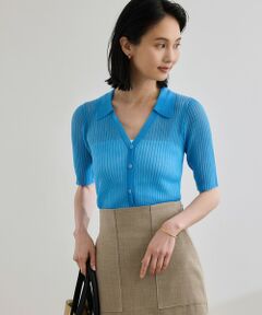 ROPE' / ロペ ニット・セーター | 【洗える】【WEB・一部店舗限定】シアーリブＶネックポロニット