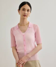 ROPE' / ロペ ニット・セーター | 【洗える】【WEB・一部店舗限定】シアーリブＶネックポロニット