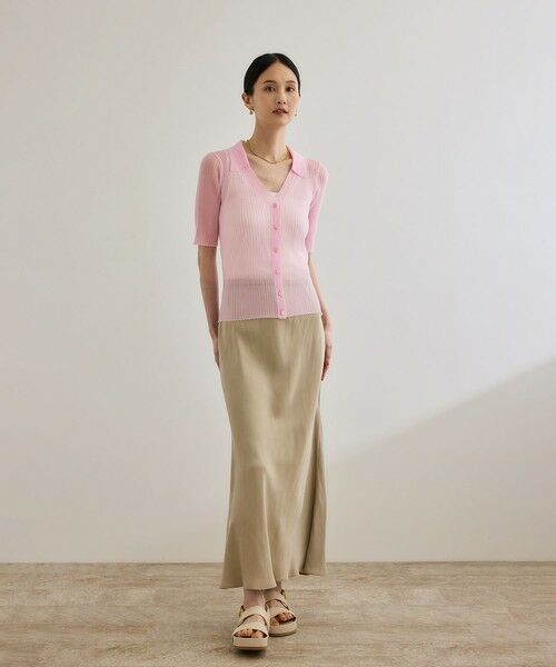 ROPE' / ロペ ニット・セーター | 【洗える】【WEB・一部店舗限定】シアーリブＶネックポロニット | 詳細11