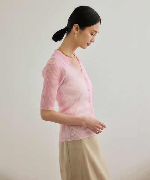 ROPE' / ロペ ニット・セーター | 【洗える】【WEB・一部店舗限定】シアーリブＶネックポロニット | 詳細12