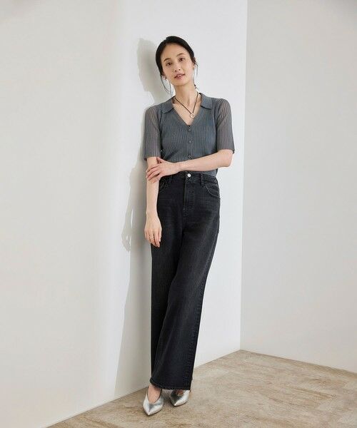 ROPE' / ロペ ニット・セーター | 【洗える】【WEB・一部店舗限定】シアーリブＶネックポロニット | 詳細16