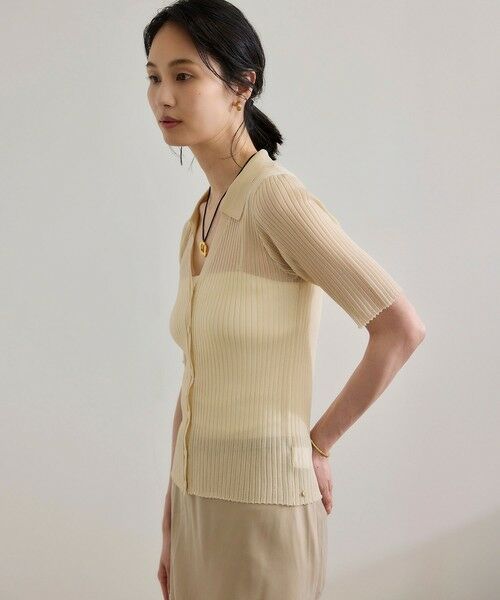 ROPE' / ロペ ニット・セーター | 【洗える】【WEB・一部店舗限定】シアーリブＶネックポロニット | 詳細18