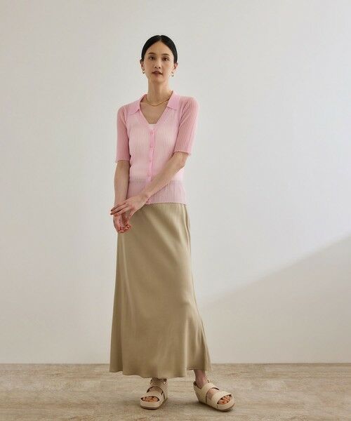 ROPE' / ロペ ニット・セーター | 【洗える】【WEB・一部店舗限定】シアーリブＶネックポロニット | 詳細3