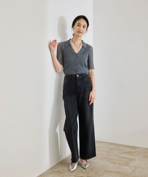 ROPE' / ロペ ニット・セーター | 【洗える】【WEB・一部店舗限定】シアーリブＶネックポロニット | 詳細7