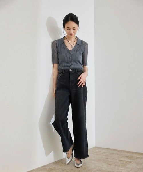 ROPE' / ロペ ニット・セーター | 【洗える】【WEB・一部店舗限定】シアーリブＶネックポロニット | 詳細8