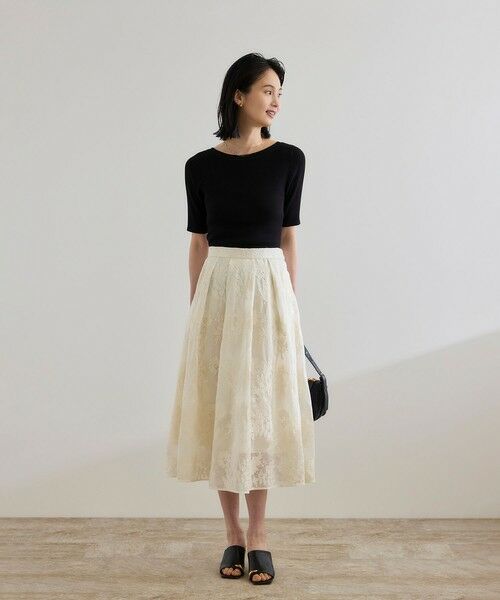 ROPE' / ロペ ニット・セーター | 【洗える】【WEB・一部店舗限定】前後2WAYボートネックリブ5分袖ニット | 詳細11