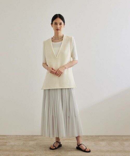 ROPE' / ロペ ニット・セーター | 【洗える】【WEB・一部店舗限定】前後2WAYボートネックリブ5分袖ニット | 詳細14