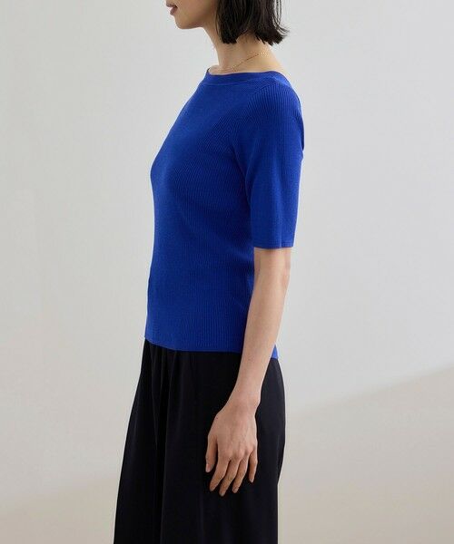 ROPE' / ロペ ニット・セーター | 【洗える】【WEB・一部店舗限定】前後2WAYボートネックリブ5分袖ニット | 詳細18