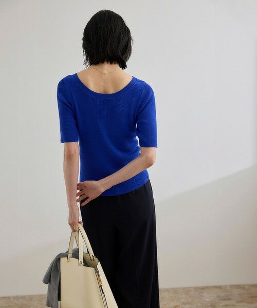 ROPE' / ロペ ニット・セーター | 【洗える】【WEB・一部店舗限定】前後2WAYボートネックリブ5分袖ニット | 詳細2