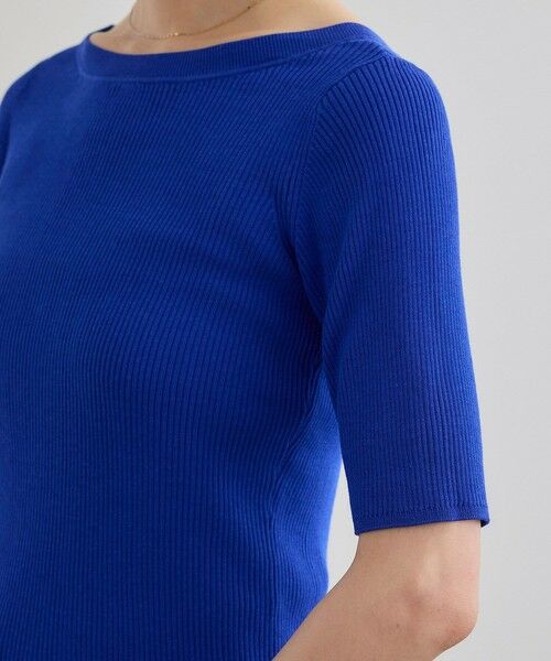 ROPE' / ロペ ニット・セーター | 【洗える】【WEB・一部店舗限定】前後2WAYボートネックリブ5分袖ニット | 詳細21