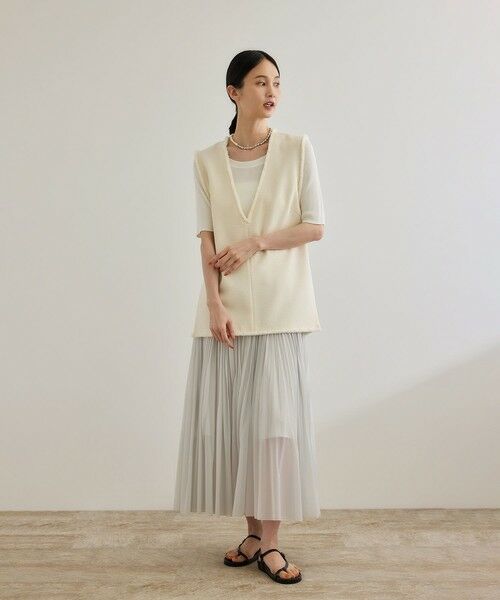 ROPE' / ロペ ニット・セーター | 【洗える】【WEB・一部店舗限定】前後2WAYボートネックリブ5分袖ニット | 詳細5