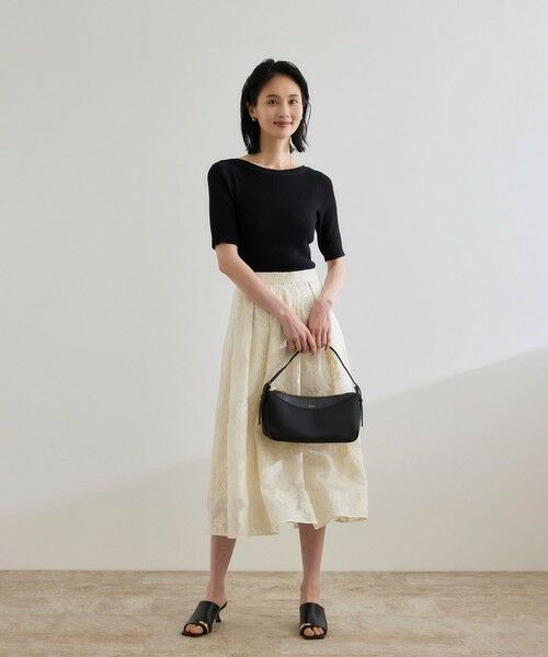 ROPE' / ロペ ニット・セーター | 【洗える】【WEB・一部店舗限定】前後2WAYボートネックリブ5分袖ニット | 詳細6