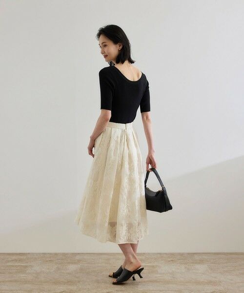 ROPE' / ロペ ニット・セーター | 【洗える】【WEB・一部店舗限定】前後2WAYボートネックリブ5分袖ニット | 詳細7