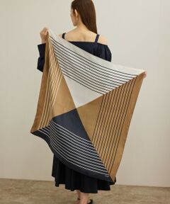 ROPE' / ロペ バンダナ・スカーフ | ストライプパターンシルクスカーフ