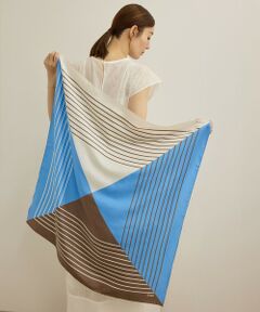 ROPE' / ロペ バンダナ・スカーフ | ストライプパターンシルクスカーフ