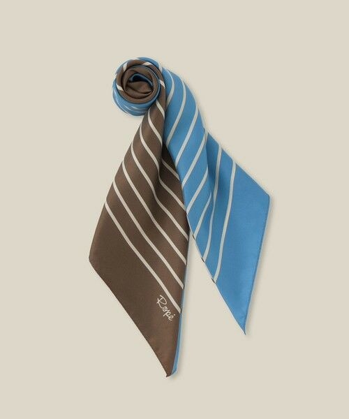 ROPE' / ロペ バンダナ・スカーフ | ストライプパターンシルクスカーフ | 詳細5