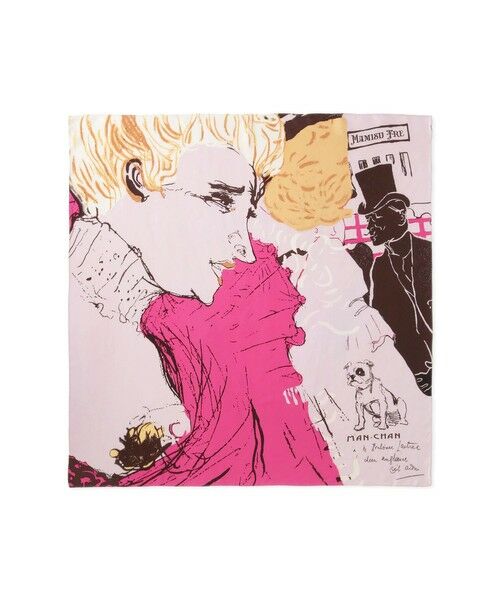 ROPE' / ロペ バンダナ・スカーフ | ロートレックグラフィカル シルクスカーフ/Lサイズ | 詳細17