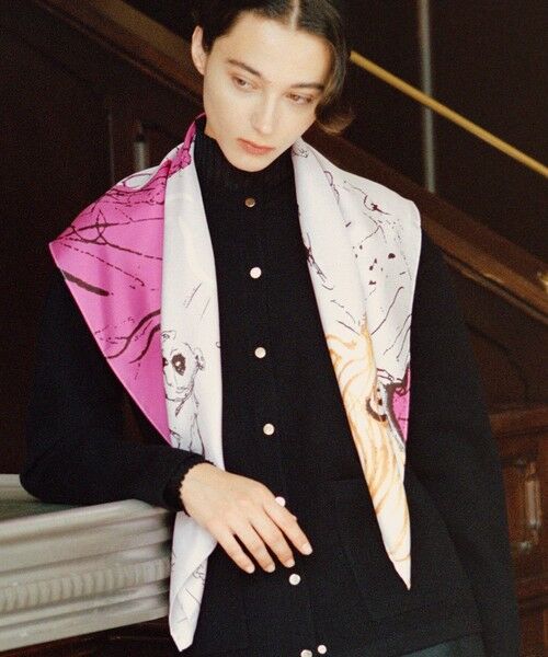 ROPE' / ロペ バンダナ・スカーフ | ロートレックグラフィカル シルクスカーフ/Lサイズ | 詳細3