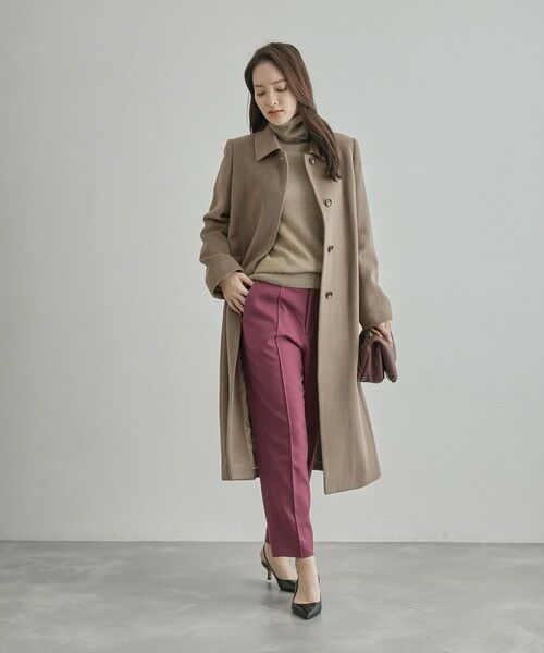 ROPE' / ロペ ステンカラーコート | BELLANDI SURI ALPACAシャギーコート | 詳細4