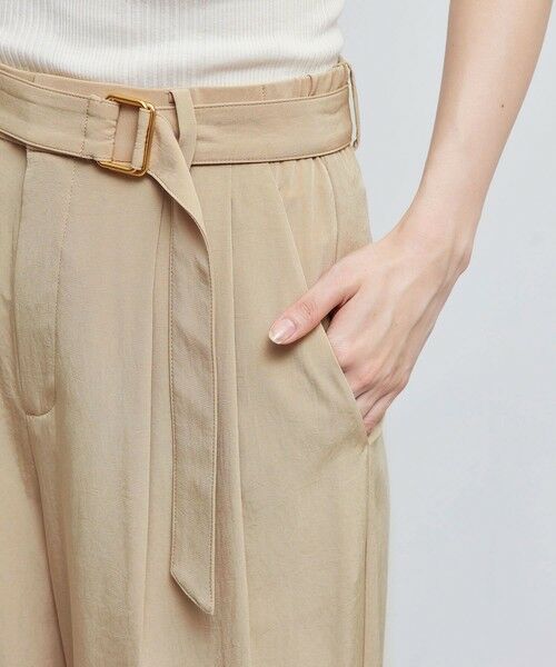 ROPE' / ロペ その他パンツ | とろみシルクライク タックワイドベルテッドパンツ/セット対応 | 詳細10