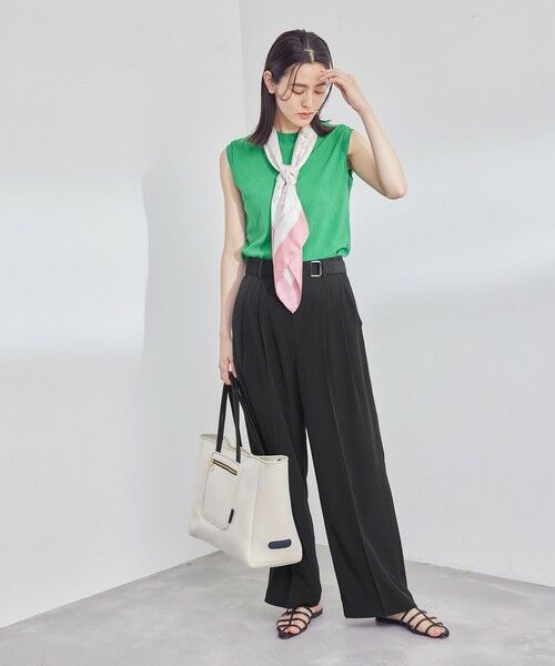 ROPE' / ロペ その他パンツ | とろみシルクライク タックワイドベルテッドパンツ/セット対応 | 詳細14