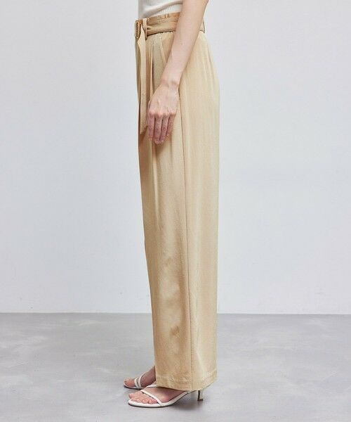 ROPE' / ロペ その他パンツ | とろみシルクライク タックワイドベルテッドパンツ/セット対応 | 詳細7