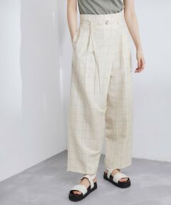 ROPE' / ロペ その他パンツ | 【洗える】アシンメトリーラップ風ハイウエストワイドパンツ/セット対応