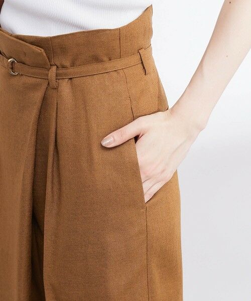 ROPE' / ロペ その他パンツ | 【洗える】アシンメトリーラップ風ハイウエストワイドパンツ/セット対応 | 詳細10