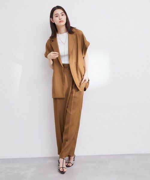 ROPE' / ロペ その他パンツ | 【洗える】アシンメトリーラップ風ハイウエストワイドパンツ/セット対応 | 詳細16